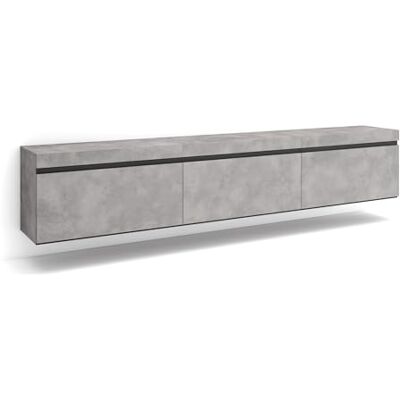 Skraut Home TV-Schrank, Lowboard für Wohnzimmer und Esszimmer 240x45x35 cm Hängend Moderner Stil Zement Skraut Home TV-Schrank, Lowboard für Wohnzimmer und Esszimmer 240x45x35 cm Hängend Moderner Stil Zement