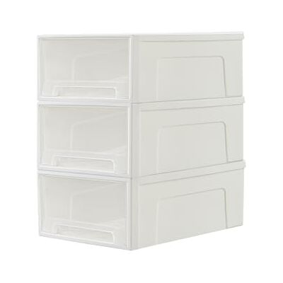 Cetomo 30L*3 Schubladenbox, Kunststoff Aufbewahrungsbox mit Schubladen, Stapelbar Schubladenschrank für Kleiderschrank, Schlafzimmer, Wohnheim, Büro, Leicht zu ziehen, Weiß & Transparent, 30L-3er Set Cetomo 30L*3 Schubladenbox, Kunststoff Aufbewahrungsbox mit Schubladen, Stapelbar Schubladenschrank für Kleiderschrank, Schlafzimmer, Wohnheim, Büro, Leicht zu ziehen, Weiß & Transparent, 30L-3er Set