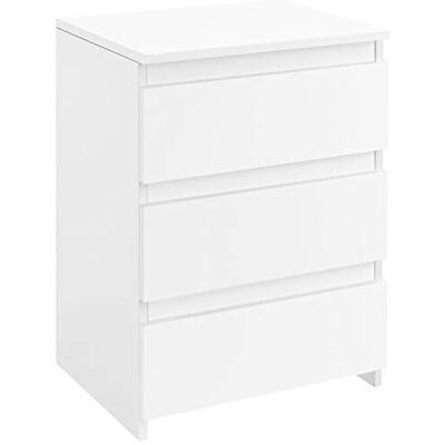 Yaheetech Nachttisch Boxspringbett Nachtschrank Nachtkommode mit 3 Schubladen Schlichter Beistelltisch Sofatisch Schubladenschrank für Schlafzimmer/Wohnzimmer, Weiß Yaheetech Nachttisch Boxspringbett Nachtschrank Nachtkommode mit 3 Schubladen Schlichter Beistelltisch Sofatisch Schubladenschrank für Schlafzimmer/Wohnzimmer, Weiß