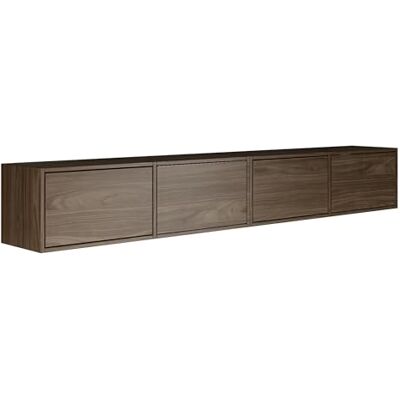 Selsey TV Lowboard Hängend Walnuss Wisconsin 200 cm Minimalistisches Design mit Push-to-Open 16 mm Laminierte Spanplatten 4 Klappen Platzsparend Ideal für Wohnzimmer Matte Oberfläche Made in Europa Selsey TV Lowboard Hängend Walnuss Wisconsin 200 cm Minimalistisches Design mit Push-to-Open 16 mm Laminierte Spanplatten 4 Klappen Platzsparend Ideal für Wohnzimmer Matte Oberfläche Made in Europa