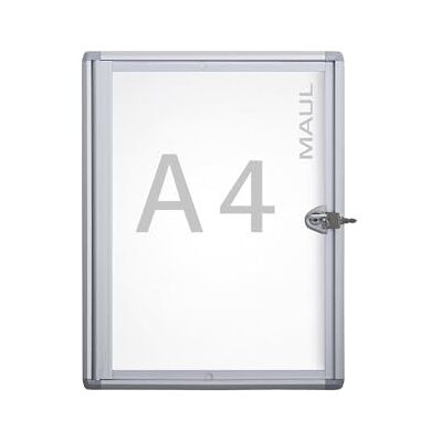 MAUL Schaukasten A4 silber extraslim abschließbar flach mit Alurahmen MAUL Schaukasten A4 silber extraslim abschließbar flach mit Alurahmen