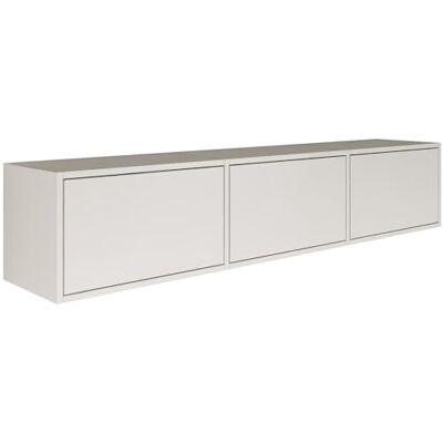 Selsey TV Lowboard Weiß Farbe Moderne Fernseher Kommode 150 x 30 x 30 cm (BxTxH) TV Unterschrank für Wohnzimmer Schrank mit Klappen Push to Open Lowboard Hängend TV Cabinet Wandmontage Selsey TV Lowboard Weiß Farbe Moderne Fernseher Kommode 150 x 30 x 30 cm (BxTxH) TV Unterschrank für Wohnzimmer Schrank mit Klappen Push to Open Lowboard Hängend TV Cabinet Wandmontage