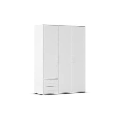 Rauch Möbel Hamilton, Kleiderschrank für Schlafzimmer, Wohnzimmer, Kinderzimmer, Flur, Garderobe, 3-türig, 2 Schubladen, Farbe Weiß, Breite 140 cm Rauch Möbel Hamilton, Kleiderschrank für Schlafzimmer, Wohnzimmer, Kinderzimmer, Flur, Garderobe, 3-türig, 2 Schubladen, Farbe Weiß, Breite 140 cm