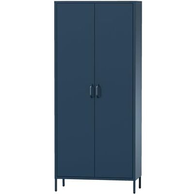 Jan Nowak Kleiderschrank 2 Türig, Metallschrank Glitzernd Flavio Ablagen, Kleiderstange, Magnetverschluss Garderobenschrank für Schlafzimmer, Kinderzimmer 80 x 185 x 45 cm Dunkelblau Jan Nowak Kleiderschrank 2 Türig, Metallschrank Glitzernd Flavio Ablagen, Kleiderstange, Magnetverschluss Garderobenschrank für Schlafzimmer, Kinderzimmer 80 x 185 x 45 cm Dunkelblau