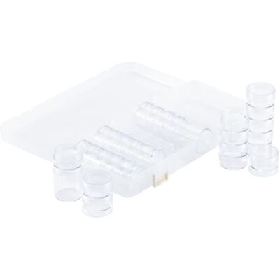 Creative Aufbewahrungsbox – 28 Töpfe à 26 mal Ø 4 cm x 2 cm und 2 mal Ø 4 cm x 5 cm – Kunststoff – 27 x 11,5 x 4,2 cm – für Klassen-Fotoalbum, Zubehör für Diamond Painting und Scrapbooking Creative Aufbewahrungsbox – 28 Töpfe à 26 mal Ø 4 cm x 2 cm und 2 mal Ø 4 cm x 5 cm – Kunststoff – 27 x 11,5 x 4,2 cm – für Klassen-Fotoalbum, Zubehör für Diamond Painting und Scrapbooking