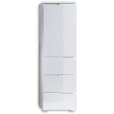 Stella Trading SPICE Hohe Badezimmer Kommode mit Schubladen in Weiß Hochglanz Badezimmerschank Bad Schrank mit viel Stauraum 40 x 134 x 32 cm (B/H/T) Stella Trading SPICE Hohe Badezimmer Kommode mit Schubladen in Weiß Hochglanz Badezimmerschank Bad Schrank mit viel Stauraum 40 x 134 x 32 cm (B/H/T)