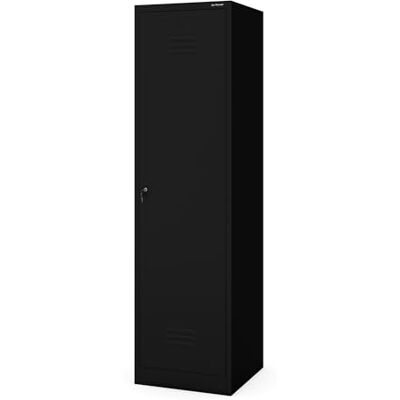 Jan Nowak Besenschrank Haushaltsschrank Metall Agnes 50 x 185 x 50 cm Mehrzweckschrank Weiß mit Regale und Kleiderstange Schloss, Belüftung Putzschrank Schmal 50 cm Breit Schwarz Jan Nowak Besenschrank Haushaltsschrank Metall Agnes 50 x 185 x 50 cm Mehrzweckschrank Weiß mit Regale und Kleiderstange Schloss, Belüftung Putzschrank Schmal 50 cm Breit Schwarz