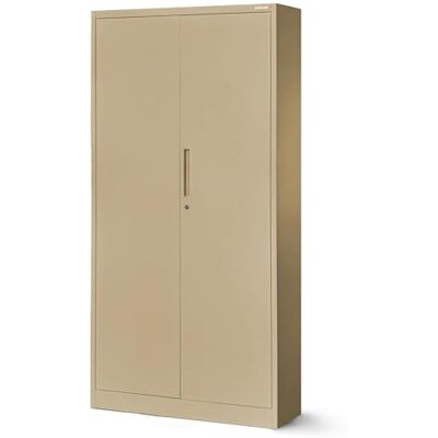 Jan Nowak Aktenschrank C001 Büroschrank Metallschrank Stahlschrank Aufbewahrungsschrank Pulverbeschichtet 4 Verstellbare Fachböden Abschließbar 185 cm x 90 cm x 40 cm (Beige) Jan Nowak Aktenschrank C001 Büroschrank Metallschrank Stahlschrank Aufbewahrungsschrank Pulverbeschichtet 4 Verstellbare Fachböden Abschließbar 185 cm x 90 cm x 40 cm (Beige)