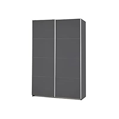 Rauch Möbel Caracas Schrank Kleiderschrank Schwebetürenschrank, Grau metallic, Schwarz, 2-TRG., inkl. Zubehörpaket Classic 2 Kleiderstangen, 4 Einlegeböden, 1 Hakenleiste, BxHxT 136x210x62 cm Rauch Möbel Caracas Schrank Kleiderschrank Schwebetürenschrank, Grau metallic, Schwarz, 2-TRG., inkl. Zubehörpaket Classic 2 Kleiderstangen, 4 Einlegeböden, 1 Hakenleiste, BxHxT 136x210x62 cm