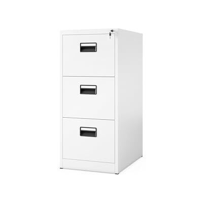 Jan Nowak Hängeregisterschrank V003 Hängeregistraturschrank Hängemappenschrank Aktenschrank mit 3 Schubladen Stahlblech Pulverbeschichtung 102 cm x 46 cm x 62 cm (H x B x T) (Weiß) Jan Nowak Hängeregisterschrank V003 Hängeregistraturschrank Hängemappenschrank Aktenschrank mit 3 Schubladen Stahlblech Pulverbeschichtung 102 cm x 46 cm x 62 cm (H x B x T) (Weiß)