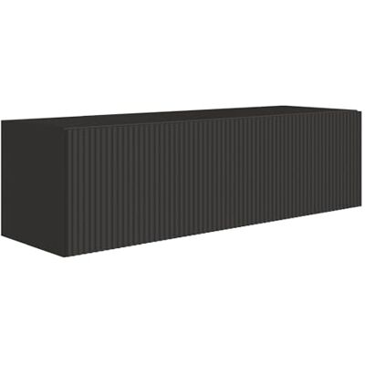 Selsey TV-Lowboard Hängend 100 cm Mattes Schwarz 2 Geräumige Fächer Elegante Geprägte Front Laminierter Korpus MDF Front Robust ABS Kanten Für Fernsehzubehör Selsey TV-Lowboard Hängend 100 cm Mattes Schwarz 2 Geräumige Fächer Elegante Geprägte Front Laminierter Korpus MDF Front Robust ABS Kanten Für Fernsehzubehör