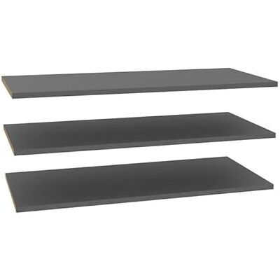 Forte Regalboden, Einlegeboden 3er-Set, Regalböden für Kleiderschränke, Holzwerkstoff, Grau, 112,8 cm breit x 51 cm hoch x 2,2 cm tief Forte Regalboden, Einlegeboden 3er-Set, Regalböden für Kleiderschränke, Holzwerkstoff, Grau, 112,8 cm breit x 51 cm hoch x 2,2 cm tief