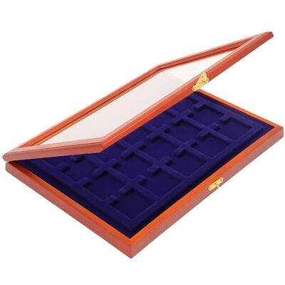 SAFE Münzen-Vitrine für 15 Münzrähmchen 50 x 50 mm SAFE Münzen-Vitrine für 15 Münzrähmchen 50 x 50 mm