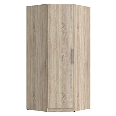 Forte CADIXO Eckschrank 95, Eckkleiderschrank Skandinavisch Drehtürenschrank, 1-türig mit Einlegeböden und Kleiderstange, Holzdekor: Sonoma Eiche, 94 cm breit x 213 cm hoch x 94 cm tief Forte CADIXO Eckschrank 95, Eckkleiderschrank Skandinavisch Drehtürenschrank, 1-türig mit Einlegeböden und Kleiderstange, Holzdekor: Sonoma Eiche, 94 cm breit x 213 cm hoch x 94 cm tief