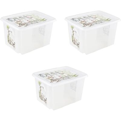 keeeper karolina 3x Winnie Puuh Aufbewahrungsbox mit Deckel, Dreh- und stapelbar, Für Kinder, 30 l, Transparent keeeper karolina 3x Winnie Puuh Aufbewahrungsbox mit Deckel, Dreh- und stapelbar, Für Kinder, 30 l, Transparent