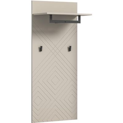 xonox.home Garderobe Notes Wandpaneel Paneel Wandboard Wandgarderobe Garderobenwand Garderobenpaneel Flurpaneel Front sandbeige melamin Korpus sandbeige matt MDF Tiefzieh, ca. 60x140x35 cm xonox.home Garderobe Notes Wandpaneel Paneel Wandboard Wandgarderobe Garderobenwand Garderobenpaneel Flurpaneel Front sandbeige melamin Korpus sandbeige matt MDF Tiefzieh, ca. 60x140x35 cm