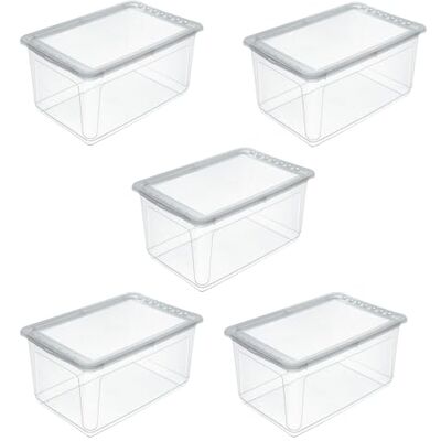 keeeper bea 5x Aufbewahrungsbox mit Air Control System, 59 x 39 x 27 cm, 43 l, Transparent keeeper bea 5x Aufbewahrungsbox mit Air Control System, 59 x 39 x 27 cm, 43 l, Transparent