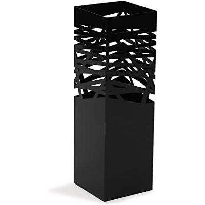 Versa Rulo Schirmständer für Eingang, Raum oder Halle, moderner Schirmhalter, Maßnahmen (H x L x B) 49 x 15,5 x 15,5 cm, Metall, Farbe: Schwarz Versa Rulo Schirmständer für Eingang, Raum oder Halle, moderner Schirmhalter, Maßnahmen (H x L x B) 49 x 15,5 x 15,5 cm, Metall, Farbe: Schwarz