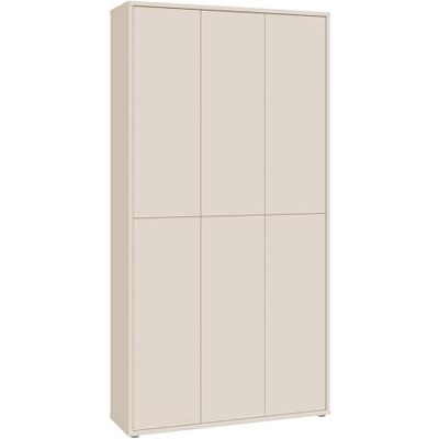 Forte Alice Springs Schuhschrank 100 110, Schrank mit 6 Türen, 15 Einlegeböden, Holzwerkstoff, Kaschmir Beige, 109,2 cm breit x 191,9 cm hoch x 34,9 cm tief Forte Alice Springs Schuhschrank 100 110, Schrank mit 6 Türen, 15 Einlegeböden, Holzwerkstoff, Kaschmir Beige, 109,2 cm breit x 191,9 cm hoch x 34,9 cm tief