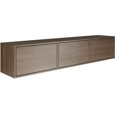 Selsey TV Lowboard Farbe Wisconsin-Walnuss Moderne Fernseher Kommode 150 x 30 x 30 cm (BxTxH) TV Unterschrank für Wohnzimmer Schrank mit Klappen Push to Open Lowboard Hängend TV Cabinet Wandmontage Selsey TV Lowboard Farbe Wisconsin-Walnuss Moderne Fernseher Kommode 150 x 30 x 30 cm (BxTxH) TV Unterschrank für Wohnzimmer Schrank mit Klappen Push to Open Lowboard Hängend TV Cabinet Wandmontage