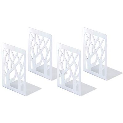 INNÔPLUS Buchstützen, Buchstützen für Regale, schwere Bücher, Bücherregalhalter Heimdekoration, Metall schwarz 1 Paar, Stützen, Buchstopper White-2 Pair INNÔPLUS Buchstützen, Buchstützen für Regale, schwere Bücher, Bücherregalhalter Heimdekoration, Metall schwarz 1 Paar, Stützen, Buchstopper White-2 Pair