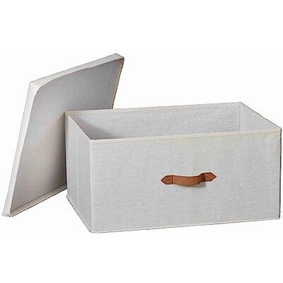 LOVE !T STORE !T LOVE IT STORE IT Premium Aufbewahrungsbox mit Deckel Box aus Leinen-Baumwoll-Mix Verstärkt mit Holz Extra groß Stabil Beige 54x40x25 cm LOVE !T STORE !T LOVE IT STORE IT Premium Aufbewahrungsbox mit Deckel Box aus Leinen-Baumwoll-Mix Verstärkt mit Holz Extra groß Stabil Beige 54x40x25 cm