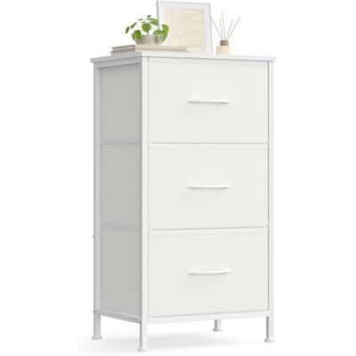 SONGMICS BELLAH Kollektion Kommode, Schrank, Aufbewahrungsschrank, für Schlafzimmer, Flur, Wohnzimmer, Stahl, 3 Schubladen, modern, wolkenweiß-schneeweiß LGS313WH01 SONGMICS BELLAH Kollektion Kommode, Schrank, Aufbewahrungsschrank, für Schlafzimmer, Flur, Wohnzimmer, Stahl, 3 Schubladen, modern, wolkenweiß-schneeweiß LGS313WH01