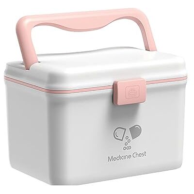 TUKA-i-AKUT 4,8L Medizinbox Zweilagig Portable mit Tragegriff, Medikamentenbox Hausapotheke Box Erste-Hilfe-Box Aufbewahrungsbox Tragbar, Multifunktionaler Medizinkoffer Outdoor Home, TKD6402 Weiß TUKA-i-AKUT 4,8L Medizinbox Zweilagig Portable mit Tragegriff, Medikamentenbox Hausapotheke Box Erste-Hilfe-Box Aufbewahrungsbox Tragbar, Multifunktionaler Medizinkoffer Outdoor Home, TKD6402 Weiß