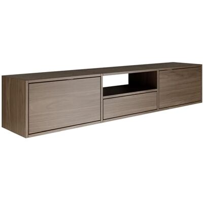 Selsey TV Lowboard Farbe Wisconsin-Walnuss Moderne Fernseher Kommode 150 x 30 x 30 cm (BxTxH) TV Unterschrank für Wohnzimmer Schrank mit Klappen Push to Open Lowboard Hängend TV Cabinet Wandmontage Selsey TV Lowboard Farbe Wisconsin-Walnuss Moderne Fernseher Kommode 150 x 30 x 30 cm (BxTxH) TV Unterschrank für Wohnzimmer Schrank mit Klappen Push to Open Lowboard Hängend TV Cabinet Wandmontage