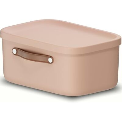 Rotho Maloja Aufbewahrungsbox mit Deckel klein 12l Elegante Box mit Griff sicher verschließbar stapelbar & modular pflegeleicht rosa Rotho Maloja Aufbewahrungsbox mit Deckel klein 12l Elegante Box mit Griff sicher verschließbar stapelbar & modular pflegeleicht rosa