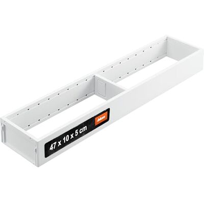 Blum AMBIA-LINE Schubladen-Organizer aus pulverbeschichtetem Stahl ideal geeignet für den Einsatz in Küche, Bad & Wohnbereich modular erweiterbar 47×10×5 cm mit Magnetplatte Seidenweiß Blum AMBIA-LINE Schubladen-Organizer aus pulverbeschichtetem Stahl ideal geeignet für den Einsatz in Küche, Bad & Wohnbereich modular erweiterbar 47×10×5 cm mit Magnetplatte Seidenweiß