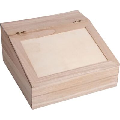 Rayher 62409000 Holzbox m. Klappdeckel, FSC Mix Credit, 24x24x12cm, +4 Fächer Rayher 62409000 Holzbox m. Klappdeckel, FSC Mix Credit, 24x24x12cm, +4 Fächer