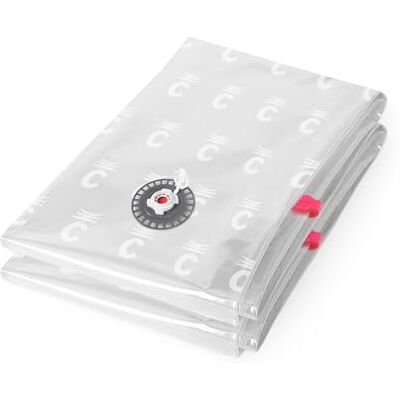 Compactor 2er-Set Vakuumbeutel Größe XL 130x80 cm Für Bettdecken, Kissen, Kleidung Luftdicht, platzsparend mit Staubsauger Ideal für Schrank, Kleiderschrank oder langfristige Aufbewahrung Compactor 2er-Set Vakuumbeutel Größe XL 130x80 cm Für Bettdecken, Kissen, Kleidung Luftdicht, platzsparend mit Staubsauger Ideal für Schrank, Kleiderschrank oder langfristige Aufbewahrung