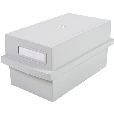 Exacompta 56140D Karteikassette Karteitrog DIN A7 quer. Aus Recycling-Kunststoff mit Deckel und 1 Trennplatte für bis zu 600 Karteikarten lichtgrau Blauer Engel Karteikasten Exacompta 56140D Karteikassette Karteitrog DIN A7 quer. Aus Recycling-Kunststoff mit Deckel und 1 Trennplatte für bis zu 600 Karteikarten lichtgrau Blauer Engel Karteikasten
