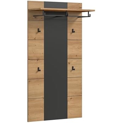 xonox.home Paneel Canu 141x80x29 cm in Basalt grau und Artisan Nb. Wandpaneel Wandboard Wandgarderobe Garderobenwand Garderobenpaneel Flurpaneel modern & platzsparend xonox.home Paneel Canu 141x80x29 cm in Basalt grau und Artisan Nb. Wandpaneel Wandboard Wandgarderobe Garderobenwand Garderobenpaneel Flurpaneel modern & platzsparend