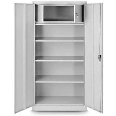 Jan Nowak Aktenschrank mit Geheimfach C001D Metallschrank Büroschrank Stahlblech Pulverbeschichtung Werkzeugschrank Büroschrank 185 cm x 90 cm x 45 cm grau/grau Jan Nowak Aktenschrank mit Geheimfach C001D Metallschrank Büroschrank Stahlblech Pulverbeschichtung Werkzeugschrank Büroschrank 185 cm x 90 cm x 45 cm grau/grau