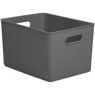 TATAY Aufbewahrungsbox Kunststoff 22 L Baobab Organizer Box Integrierte Griffe Kompaktes und Vielseitiges Design BPA-freier Kunststoff 29,4 x 38,5 x 23 cm, Grau TATAY Aufbewahrungsbox Kunststoff 22 L Baobab Organizer Box Integrierte Griffe Kompaktes und Vielseitiges Design BPA-freier Kunststoff 29,4 x 38,5 x 23 cm, Grau