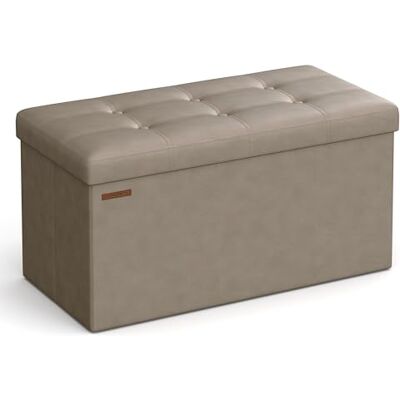SONGMICS Sitztruhe, Sitzbank, Helltaupe, 38×38×38cm SONGMICS Sitztruhe, Sitzbank, Helltaupe, 38×38×38cm