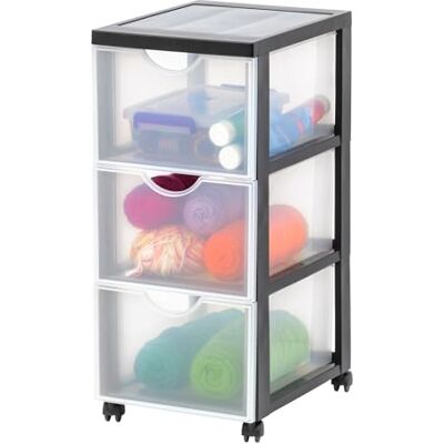 Iris Ohyama Kunststoff-Schubladenbox mit Rollen, 3 tiefen Schubladen, Schwarz, Griffe zum Ziehen, Für Schlafzimmer, Bad, Schule & Büro, BPA-frei, Schubladenschrank, Rollcontainer, A4 Drawer, DDDC-303 Iris Ohyama Kunststoff-Schubladenbox mit Rollen, 3 tiefen Schubladen, Schwarz, Griffe zum Ziehen, Für Schlafzimmer, Bad, Schule & Büro, BPA-frei, Schubladenschrank, Rollcontainer, A4 Drawer, DDDC-303