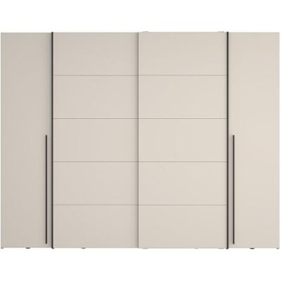 Forte NARAGO Kleiderschrank 270, moderner Dreh-/Schwebetürenschrank, 4-türig, Holzwerkstoff, Kaschmir Beige, 270,3 cm breit x 210,5 cm hoch x 61,2 cm tief Forte NARAGO Kleiderschrank 270, moderner Dreh-/Schwebetürenschrank, 4-türig, Holzwerkstoff, Kaschmir Beige, 270,3 cm breit x 210,5 cm hoch x 61,2 cm tief