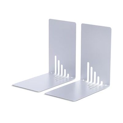 MAUL Buchstütze aus Metall (2er Pack) 14x8,5x14cm Bücherhalter, Organzier für Kinder, Bücher, Büro, Regal Bücherstütze möbelschonend aus stabilem Metall Stilvoller Buchhalter Silber MAUL Buchstütze aus Metall (2er Pack) 14x8,5x14cm Bücherhalter, Organzier für Kinder, Bücher, Büro, Regal Bücherstütze möbelschonend aus stabilem Metall Stilvoller Buchhalter Silber
