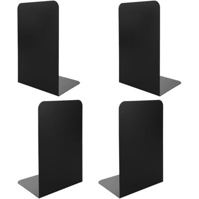 ASelected 4 Stück Buchstützen Aus Schwerem Buchhalter Metall Schwarz L-förmige Buchstützen mit Rutschfesten Pads Heimbüro Bibliothek Bücherregale ASelected 4 Stück Buchstützen Aus Schwerem Buchhalter Metall Schwarz L-förmige Buchstützen mit Rutschfesten Pads Heimbüro Bibliothek Bücherregale
