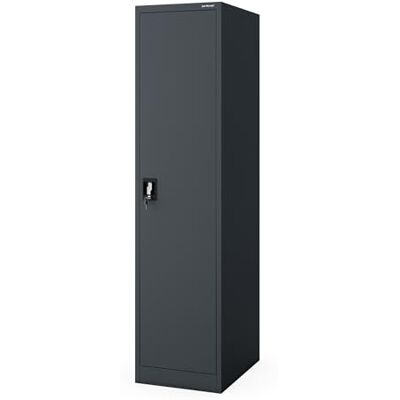 Jan Nowak Aktenschrank Metall abschließbar Büroschrank Dokumentenschrank Stahlschrank Ordnerschrank schmal 185 x 60 x 45 cm, 4 verstellbare Regalböden, Metallschrank Jan Nowak Aktenschrank Metall abschließbar Büroschrank Dokumentenschrank Stahlschrank Ordnerschrank schmal 185 x 60 x 45 cm, 4 verstellbare Regalböden, Metallschrank