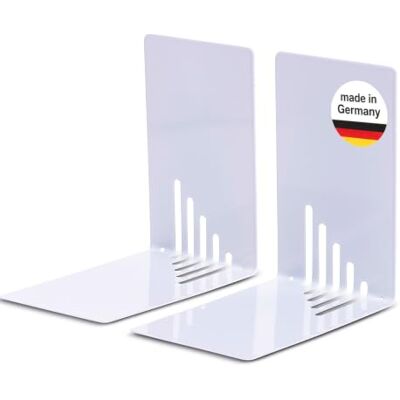 MAUL Buchstützen grau 2er Set aus Stahl fürs Büro MAUL Buchstützen grau 2er Set aus Stahl fürs Büro