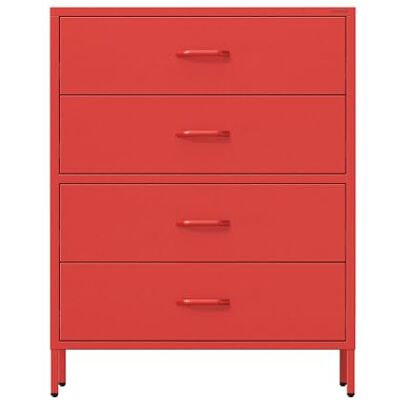 Jan Nowak Metall Kommode mit Schubladen Carla Komodenschrank für Schlafzimmer Wohnzimmer Kinderzimmer Flur Schubladenschrank Industrial Loft Style Schubladenkommode Glitzernd 80 x 101,5 x 40 cm Rot Jan Nowak Metall Kommode mit Schubladen Carla Komodenschrank für Schlafzimmer Wohnzimmer Kinderzimmer Flur Schubladenschrank Industrial Loft Style Schubladenkommode Glitzernd 80 x 101,5 x 40 cm Rot