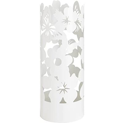 Baroni Home Schirmständer Modernes Design Regenschirmhalter aus Metall Flowers mit 2 Haken und Behälter abnehmbar 19 x 19 x 49 cm (Weiß) Baroni Home Schirmständer Modernes Design Regenschirmhalter aus Metall Flowers mit 2 Haken und Behälter abnehmbar 19 x 19 x 49 cm (Weiß)