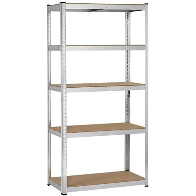 Yaheetech Lagerregal XL Kellerregal Werkstattregal Regal verzinkt belastbar bis 175kg, Größe: 180 x 90 x 40 cm, Keller, Silber Yaheetech Lagerregal XL Kellerregal Werkstattregal Regal verzinkt belastbar bis 175kg, Größe: 180 x 90 x 40 cm, Keller, Silber