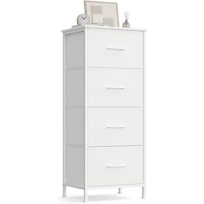 SONGMICS BELLAH Kollektion Kommode, Schrank, Aufbewahrungsschrank, für Schlafzimmer, Flur, Wohnzimmer, Stahl, 4 Schubladen, modern, wolkenweiß-schneeweiß LGS314WH01 SONGMICS BELLAH Kollektion Kommode, Schrank, Aufbewahrungsschrank, für Schlafzimmer, Flur, Wohnzimmer, Stahl, 4 Schubladen, modern, wolkenweiß-schneeweiß LGS314WH01