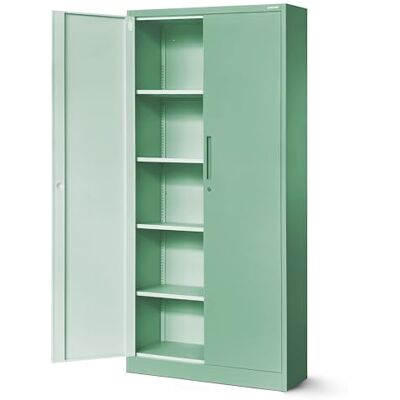 Jan Nowak Aktenschrank C001H Büroschrank Metallschrank Aufbewahrungsschrank 4 verstellbare Fachböden Pulverbeschichtet Abschließbar 195 cm x 90 cm x 40 cm (Pastellgrün) Jan Nowak Aktenschrank C001H Büroschrank Metallschrank Aufbewahrungsschrank 4 verstellbare Fachböden Pulverbeschichtet Abschließbar 195 cm x 90 cm x 40 cm (Pastellgrün)