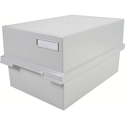 Exacompta 51540D Karteikassette Karteitrog DIN A4 quer. Aus Recycling-Kunststoff mit Deckel und 2 Trennplatten für bis zu 1200 Karteikarten lichtgrau Blauer Engel Karteikasten Exacompta 51540D Karteikassette Karteitrog DIN A4 quer. Aus Recycling-Kunststoff mit Deckel und 2 Trennplatten für bis zu 1200 Karteikarten lichtgrau Blauer Engel Karteikasten